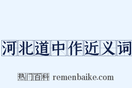 河北道中作近义词是什么意思的图片